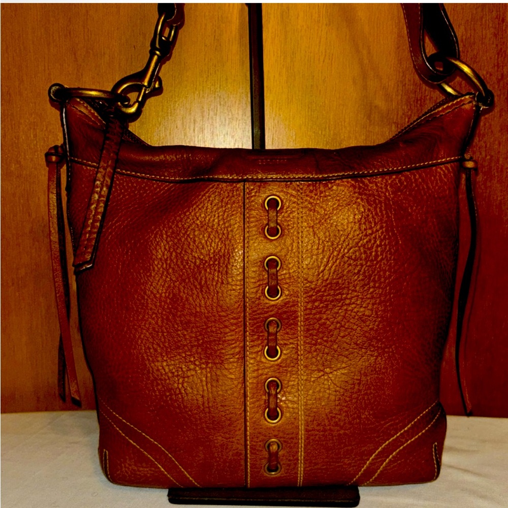 Coach Chelsea Leather Lace Crossbody EUC